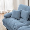 Oversized 2 Seater Loveseat Sofa with 1 Ottomans,Chenille Comfy Cloud Couch with 2 Lumbar Pillows 2 Throw Pillows for Living Room-Tanpinhause - 4 of 4