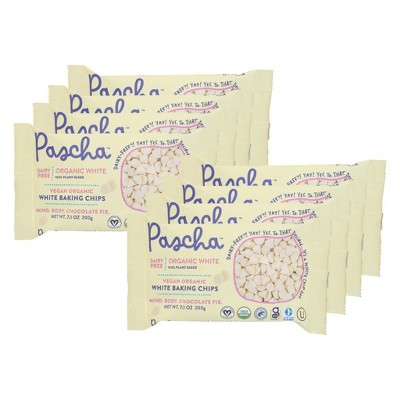 Pascha Vegan Organic White Chocolate Baking Chips - Case of 8/7.1 oz