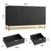 Dresser for Bedroom, 53.5" Wide Dresser Organizer, 7 Drawer with Golden Metal Handle and Legs - 2 of 4