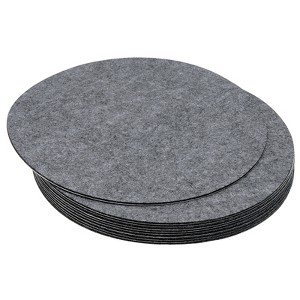 Unique Bargains Round Soft Adhesive Non-slip Anti-scratch Furniture Lamp Base Felt 10 Pcs - 1 of 4