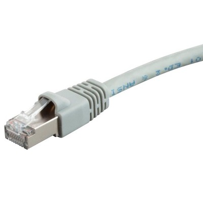 Monoprice Cat6A Ethernet Patch Cable - 75 Feet - Gray | Network Internet Cord - RJ45, 550Mhz, STP, Pure Bare Copper Wire, 10G, 26AWG