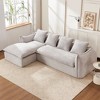 TiramisuBest LY-003 Beige White Deep Seat Compression Sofa 3 Seater with Beige for sofa - 2 of 4