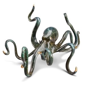 SPI Home Deep Sea Delight Brass Sculpture Coastal Ocean Accent with Turtle and Coral Scene 5 Inches Tall - 1 of 3