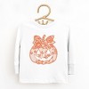 Pumpkin Doily Coquette - Youth Long Sleeve Graphic T-Shirt and Toddler Long Sleeve Graphic Tee - 2 of 3