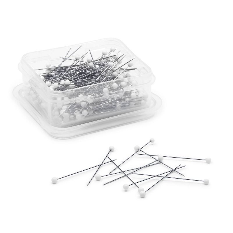 Dritz 250ct 1-3/8&#34; Glass Head Pins Extra Fine White, 3 of 6