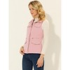 Allegra K Women's Zip-Up Sleeveless Turn Down Collar Cargo Utility Vest with Pockets - 3 of 4