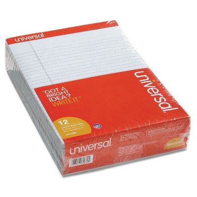 UNIVERSAL Colored Perforated Note Pads 8 1/2 x 11 Blue 50 Sheet Dozen 35880