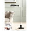 Regency Hill Industrial Adjustable Swing Arm Pharmacy Floor Lamp with USB Charging Port 54" Tall Dark Bronze Living Room Reading - 2 of 4