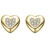 Guili Lovely Heart Stud Earrings – Elegant & Romantic with Clear Cubic Zirconia. Perfect for Any Occasion in White, Gold & Rose Gold - 2 of 3