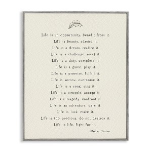 Stupell Industries Uplifting Spiritual Mother Theresa Quote Framed Giclee Art, Gray, 11" x 14" - 1 of 4