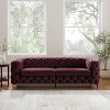 MINIMORE Modern Style Ghaleb 93.3"W  3Seater Square Arms Chesterfield Sofa - 2 of 4