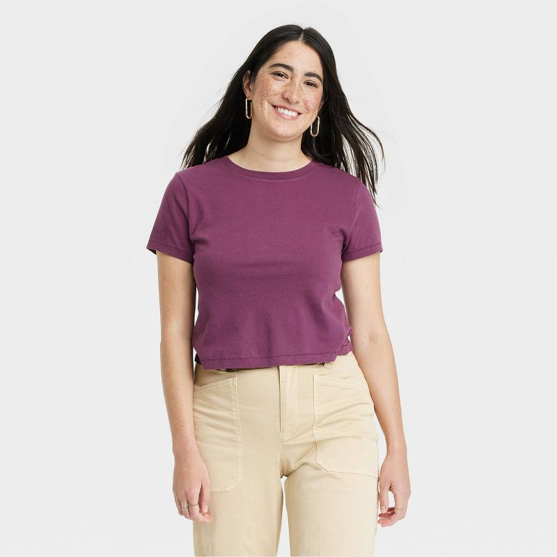 Women's 3pk Shrunken Short Sleeve T-Shirt - Universal Thread™, 3 of 5