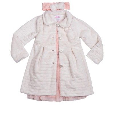 Little Lass Baby Girl's 3-Piece Fur Coat & Dress Set