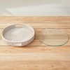 Plum & Post 12.75"  Burma Rattan Whitewash Round Natural Woven Wicker Serving Tray - 4 of 4