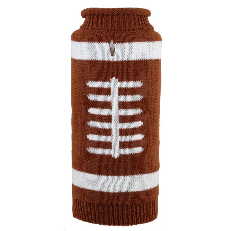 The Worthy Dog Touchdown Football Roll Neck Pullover Sweater, 1 of 2