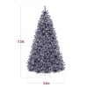 Best Choice Products Pre-Lit Charcoal Gray Christmas Tree, Artificial Full Holiday Decoration w/ Incandescent Lights - 2 of 4