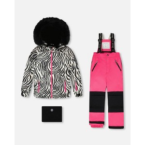 Deux par Deux Girl Two-Piece Play Snowsuit Fuchsia - 1 of 4