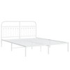 vidaXL Metal Bed Frame without Mattress with Headboard White 59.1"x78.7" - 3 of 4