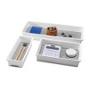 madesmart Classic 3pk Tray Bin White: Multi-Purpose Drawer Organizer & Utensil Storage, Plastic, Hand Wash, 15.5"x9.75"x3.25" - 4 of 4