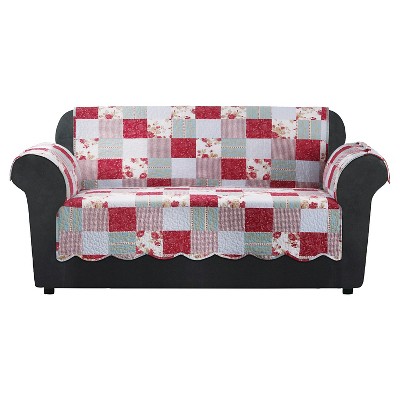 Floral Loveseat Furniture Protector Cottage Patchwork - Sure Fit