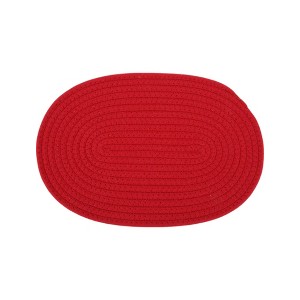 Unique Bargains Trivet Oval Rope Coaster Cotton Non-Woven Fabric 12.6"x8.66"x0.31" - 1 of 3