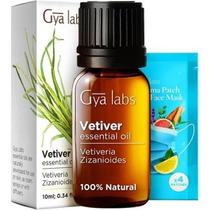 Gya Labs Calming Vetiver Essential Oil Vetiver Oil 0.34 Fl Oz 100% Pure Natural for Body Comfort Aromatherapy - 1 of 4