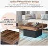 KTMBDW Coffee Table with LED Lights and 2 USB Ports, Farmhouse Coffee Table with Charging Station and Outlets for Living Room, 31.4'' x 31.4'' - 4 of 4