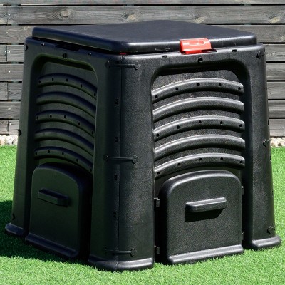 Costway Compost Bin 105 Gallon Garden Waste Bin Grass Food Trash Barrel Fertilizer