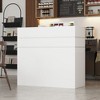 FUFU&GAGA Working Reception Desk Counter With Storage Drawers Checkout Counter Cashier Desk - 3 of 4