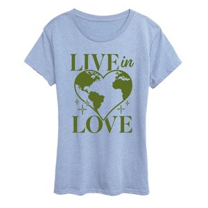 Women's - Instant Message - Live In Love Short Sleeve Graphic T-Shirt - 1 of 4