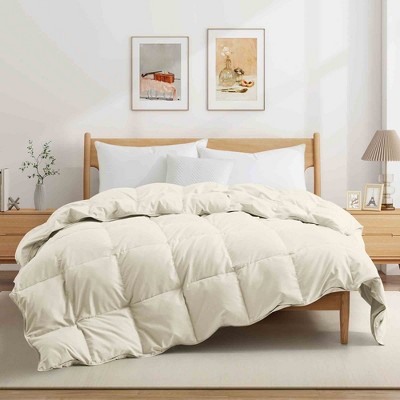 Peace Nest Lightweight White Feather Down Fluffy Comforter Duvet Insert