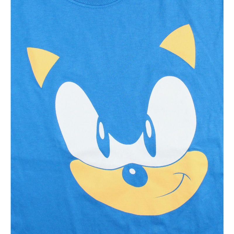Sonic The Hedgehog Boys' Speedster Big Face Graphic Print T-Shirt, 2 of 4