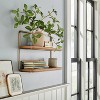 16" Wood & Brass Double Wall Shelf - Hearth & Hand™ with Magnolia - image 2 of 3