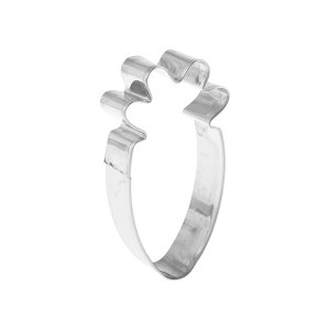 Unique Bargains Cookie Mould Cutter Carrot Cookie Cutter Dishwasher Safe Stainless Steel Silver Tone 1.8"x3.4"0.8" 1Pcs - 1 of 4