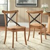 3pc Roland Square Dining Set Driftwood - Buylateral: Farmhouse Style, Metal & Rubberwood, Non-Extension Table - image 4 of 4