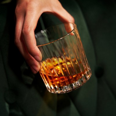 Elegant Clear Crystal Neat Glasses Set of 4