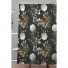 Iveta Abolina Helaine Night Shower Curtain Black - Deny Designs: Botanical Pattern, Microfiber, Machine Washable - 2 of 4