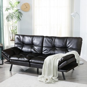 Dyonery 71" Convertible Futon Sofa Bed,Memory Foam Futon Couch,Memory Foam Modern Folding Loveseat Sofa Bed, for Living Room,Office - 1 of 4