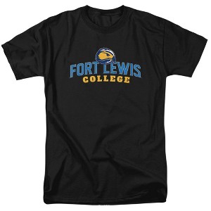 Fort Lewis College Official Stacked Adult T Shirt, Black - 1 of 4