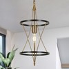 LNC Orthosting 1-Lights 9.4" Modern Geometric Pendant Lights, Matte Black and Gold - 2 of 4