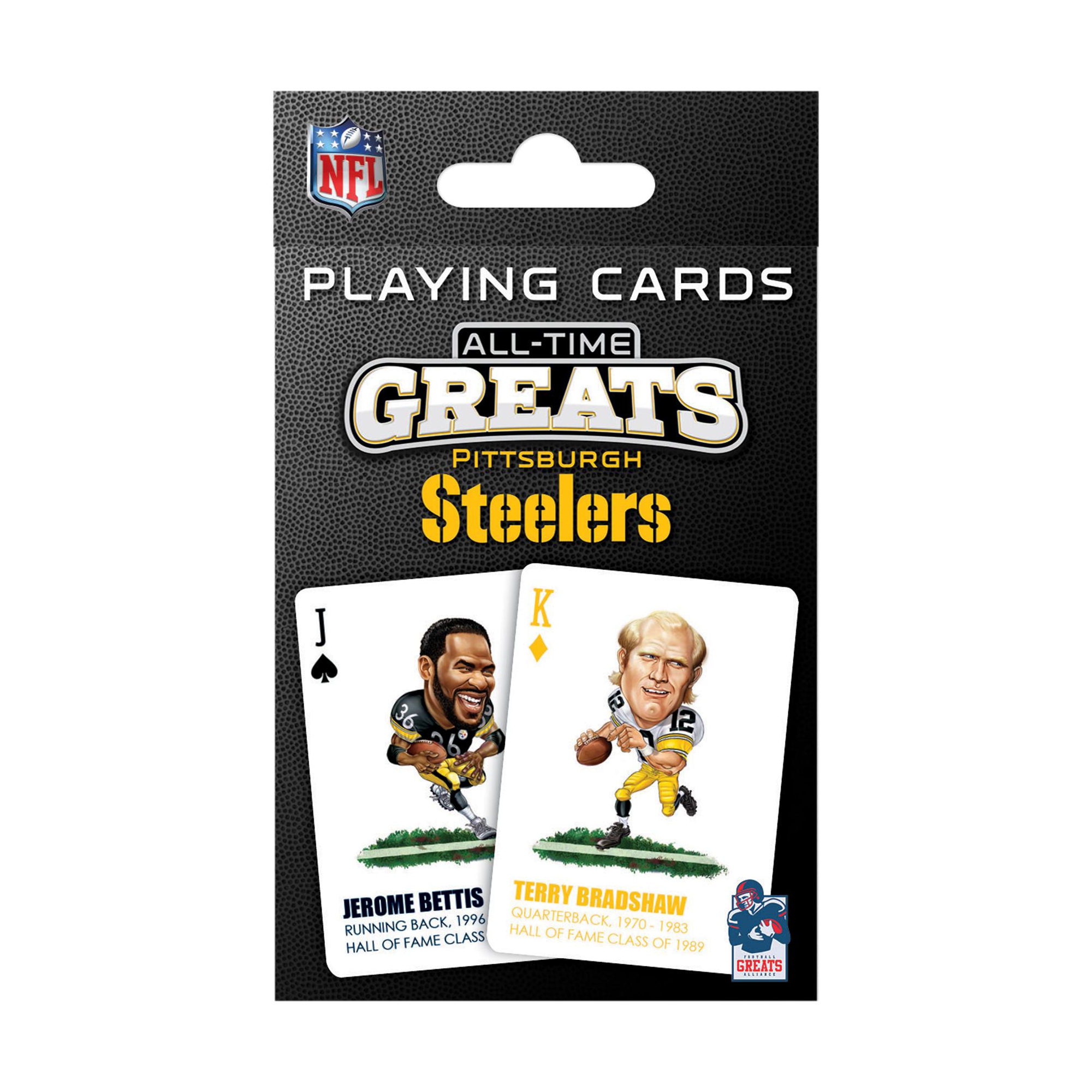 MasterPieces Officially Licensed NFL Pittsburgh Steelers All-Time Greats Playing Cards - 54 Card Deck