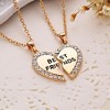 Best Friends Necklace for 2 Girls Bff Half Heart Shaped Necklaces for Women Bestie Gifts Match Necklace for Best Friends Female Friendship Necklace - 2 of 4
