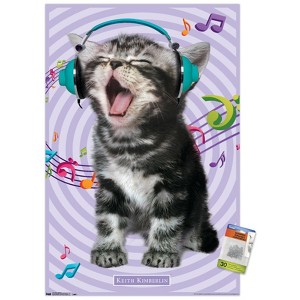 Trends International Keith Kimberlin - Kitten - Singing Unframed Wall Poster Prints - 1 of 4