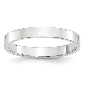 Black Bow Jewelry 3mm 10K Rose, White, or Yellow Gold Lightweight Flat Standard Fit Band - 1 of 4