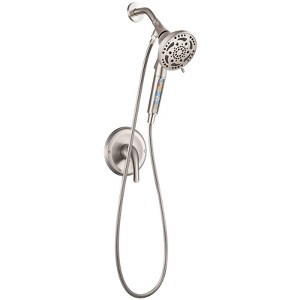Cobbe Brushed Nickel Shower faucet with Rain shower, Shower Kit with 7-Spray Filtered Shower Head with Handheld, Bathroom shower system Valve Included - 1 of 4