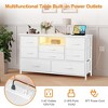 Jojoka 8-Drawer Dresser, Fabric Storage Tower for Bedroom, TV Console Table with Adjustable LED Lights, Adjustable Feet, for Living Room - 4 of 4