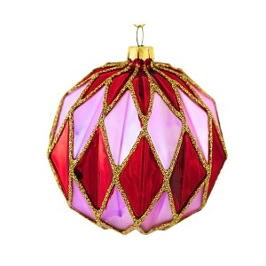 Cody Foster 2.5 Inch Midcentury Diamond Baubles Small Christmas Tree Ornament , Christmas Decor Honeycomb Waffle Mid-Century (1PC) - 1 of 4