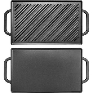 Attop Cast Iron Reversible Grill Griddle，Double Sided Grill Pan Perfect for Gas Grills and Stove Tops - 1 of 4