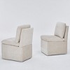 Aortzio Upholstered Side Chair Dining Chair With Casters (Set of 2) - 3 of 4