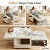 Dyonery 3-in-1 Sleeper Sofa Chair Bed,42.5"Convertible Sleeper Chair with Pull Out Bed,USB Charging Port & Wing Table,Cup Holder,Adjustable Backrest - 3 of 4